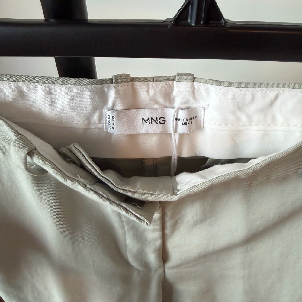 Mango Wide-Leg Lyocell Suit Pants in Pastel Green - Picture 4 of 6